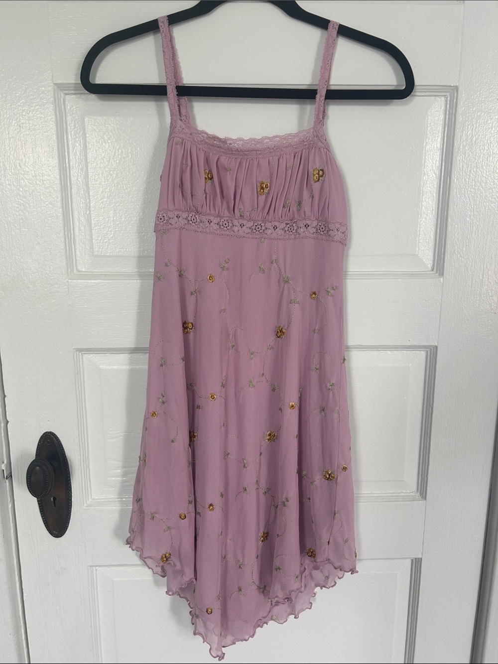 Urban Outfitters Lavender Pink Floral Midi Dress